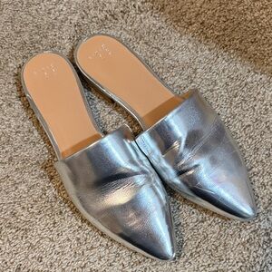 a new day Metallic Silver Mules